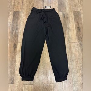 Black Drawstring Jogger Pants